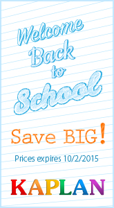 Kaplan Welcome Back to School Sale.