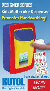 KUTOL: Designer Series Kids Multi-color Dispenser. Promotes Handwashing!