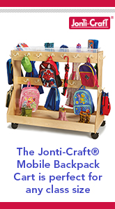 Jonti-Craft Mobile Backpack Cart.