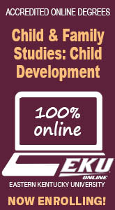 Do you have a passion for children and families? Earn a respected, accredited 100% online degree. Learn more about EKU's Child & Family Studies degree with Child Development Concentration.