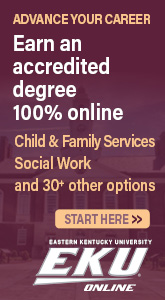 Do you have a passion for children and families? Earn a respected, accredited 100% online degree. Learn more about EKU's Child & Family Studies degree with Child Development Concentration.