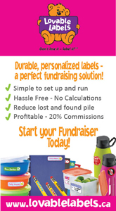 Durable, personalize labels - a perfect fundraising solution! Lovable Labels