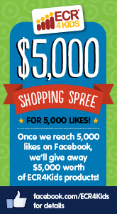 $5,000 Shopping Spree, Once we reach 5,000 likes on Facebook, we'll give away $5,000 worth of ECR4KIds products! Facebook.com/ECR4Kids for details 