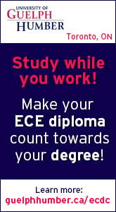 Study while you work! Make your ECE diploma count towards your degree at the University of Guelph-Humber. Learn more at guelphhumber.ca/ecdc.