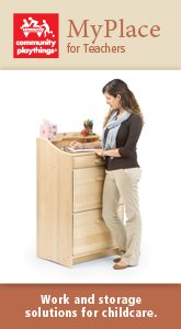 MyPlace for teachers: work and storage solutions for child care.