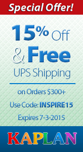 Kaplan – 15% Off Plus Free Shipping!